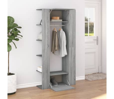 vidaXL Armoire de couloir Sonoma gris 97,5x37x99 cm Bois d'ing&eacute;nierie