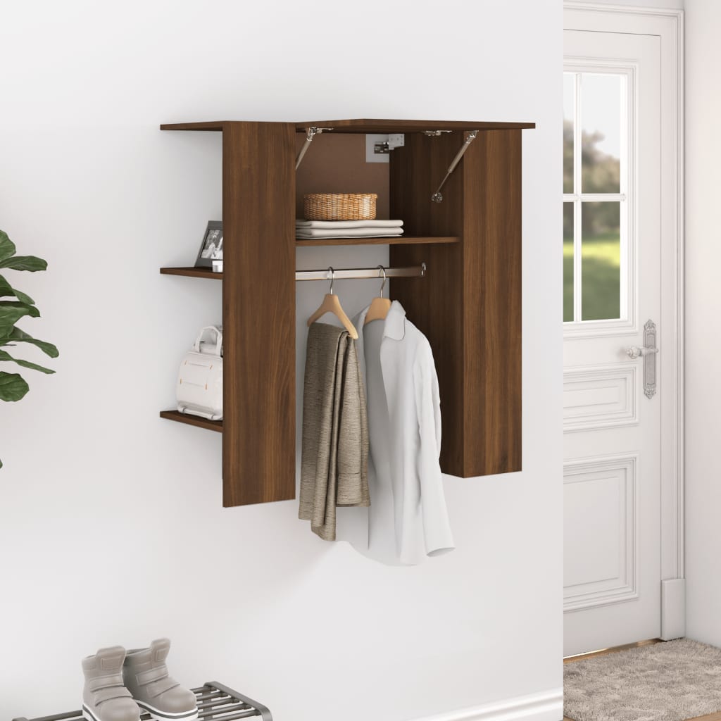 vida XL Flurschrank Braun Eichen-Optik 97,5x 37x 99 cm Holzwerkstoff