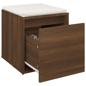 Úložný box se zásuvkou hnědý dub 40,5 x 40 x 40 cm kompozit - obrázek 5