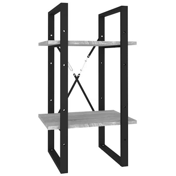 vidaXL raamatukapp, hall Sonoma, 40x30x70 cm, tehispuit