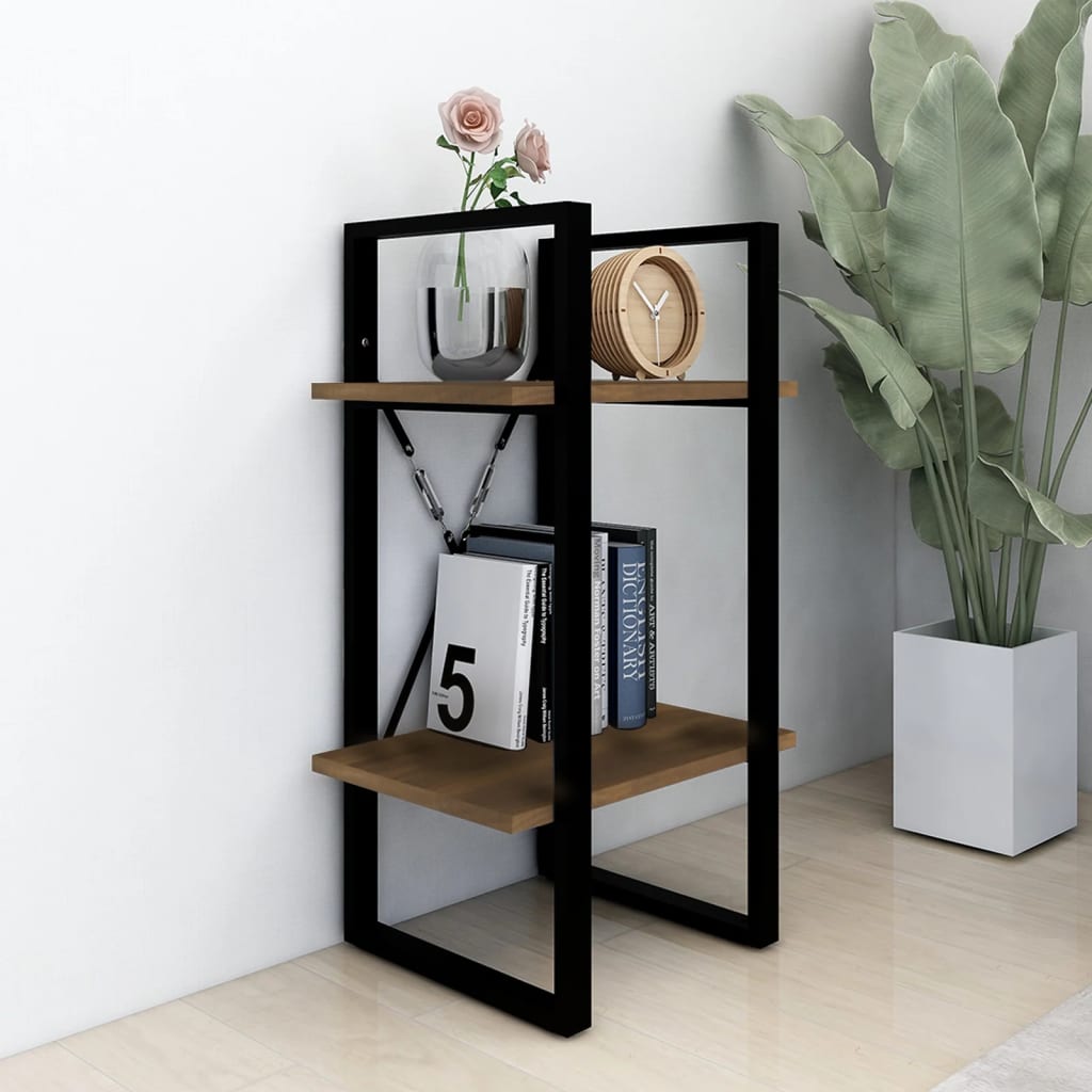 vidaXL Boekenkast 2-laags 40x30x70 cm bewerkt hout bruin eikenkleur afbeelding