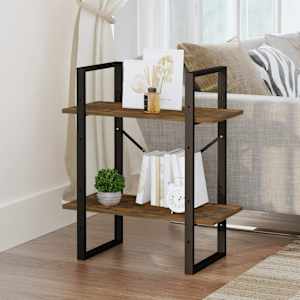 vidaXL Spintelė knygoms, 2 auk&scaron;tų, ąžuolo, 60x30x70cm, mediena