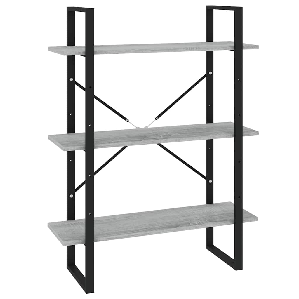 Bois de Pin Massif Bibliothèque à 3 Niveaux Blanc 80x30x105 cm Etagère