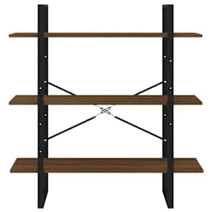 Knihovna hnědý dub 100 x 30 x 105 cm kompozitní dřevo - obrázek 5