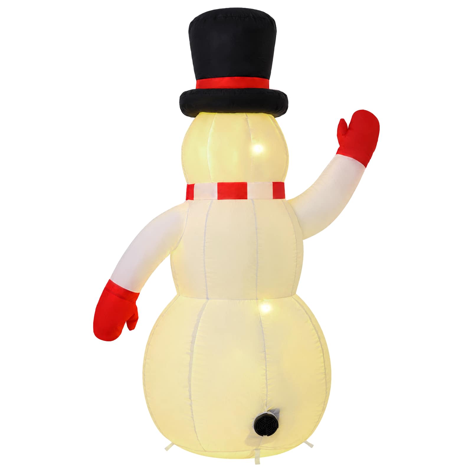 vidaXL Sneeuwpop opblaasbaar met LED's 120 cm meerkleurig, foto 2