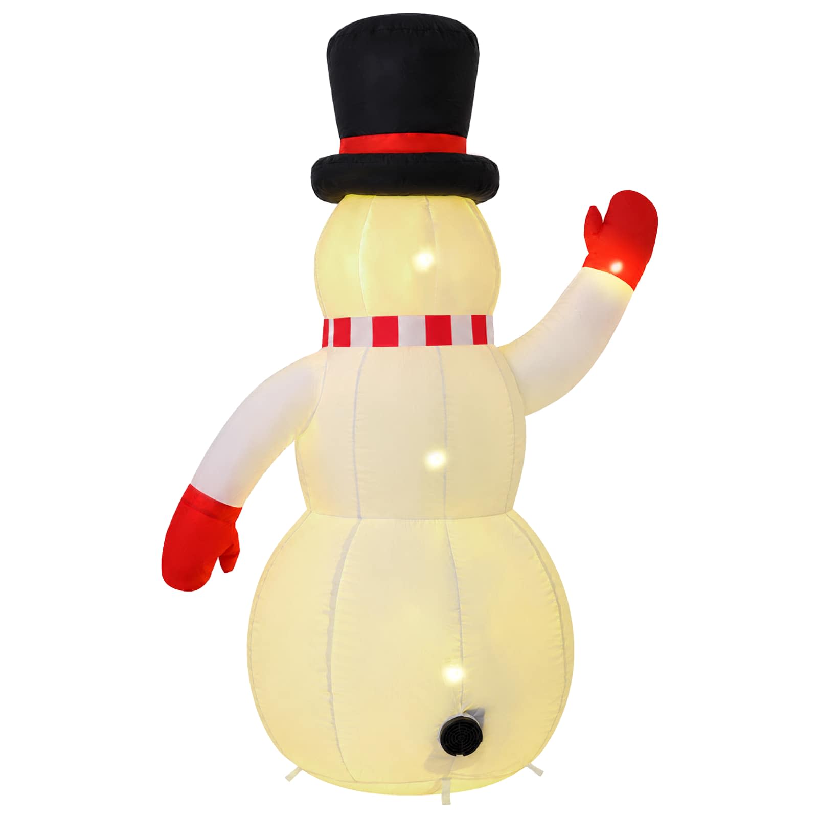 vidaXL Sneeuwpop opblaasbaar met LED's 300 cm meerkleurig, foto 2