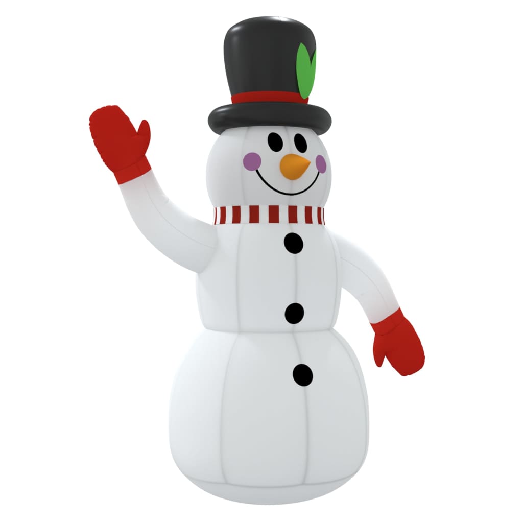 vidaXL Inflatable Snowman with LEDs 10 ft