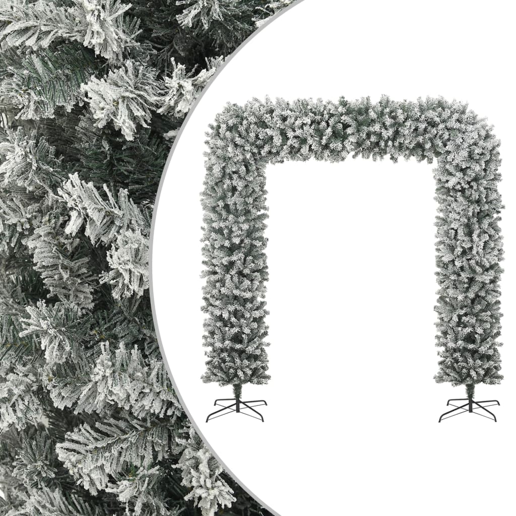 Image of vidaXL Christmas Tree Arch with Flocked Snow 240 cm