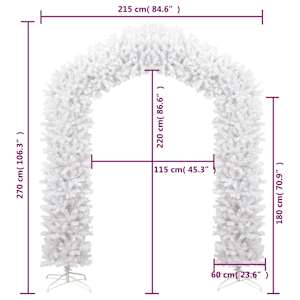 Vánoční oblouk bílý 270 cm - obrázek 6