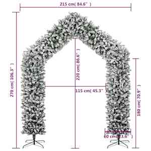 Vánoční oblouk se sněhem 270 cm - obrázek 6