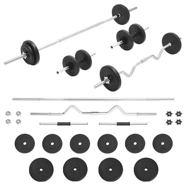vidaXL kangi ja hantlite komplekt, 30 kg
