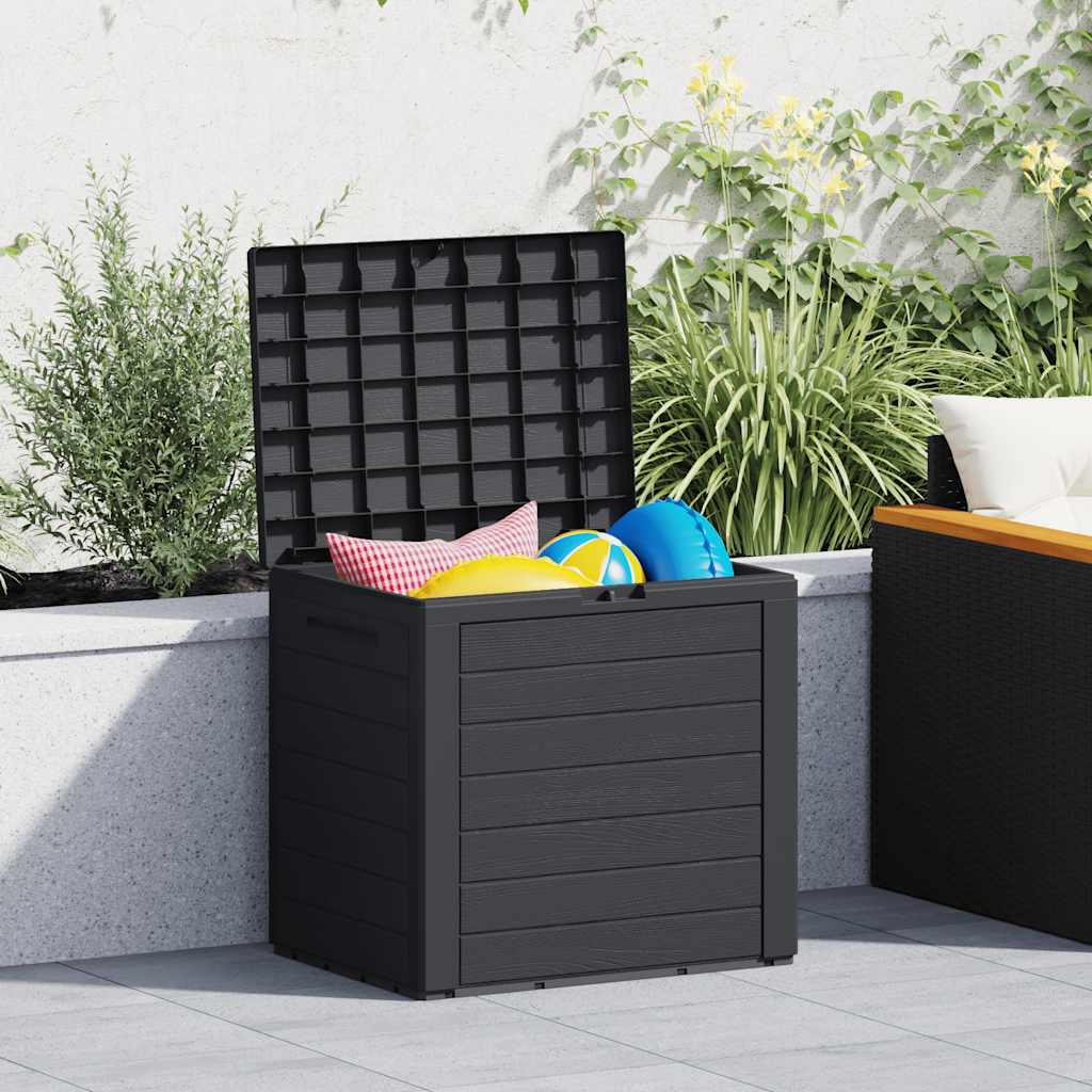 Záhradný úložný box antracitový 58,5x46x55 cm polypropylénový 152195