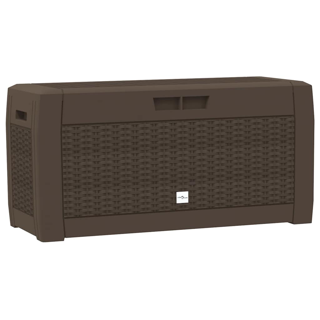 vidaXL Zahradní úložný box hnědý 119 x 48 x 60 cm polypropylen