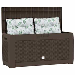 Zahradní úložný box hnědý 119 x 48 x 60 cm polypropylen - obrázek 3