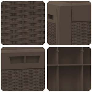 Zahradní úložný box hnědý 119 x 48 x 60 cm polypropylen - obrázek 7