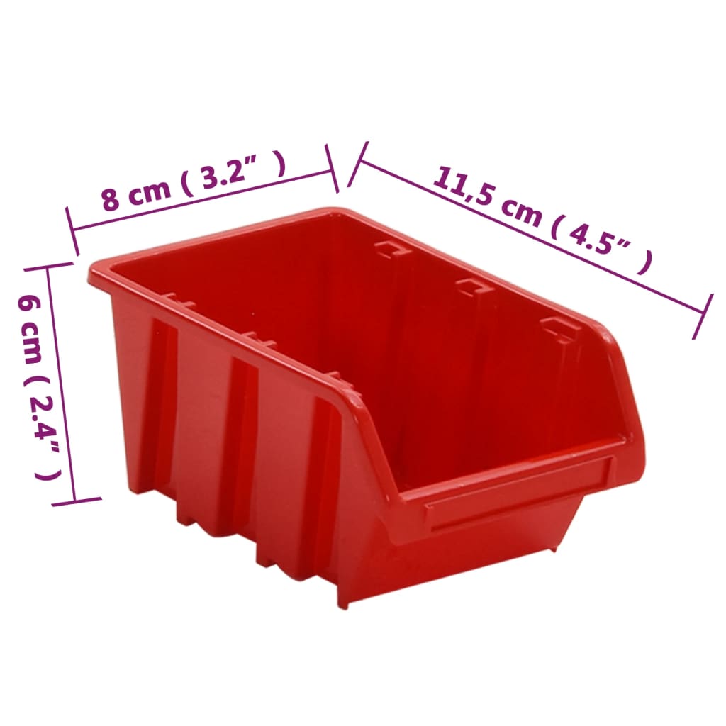 26-delige Sorteersysteemset 77x39 cm polypropeen rood en zwart