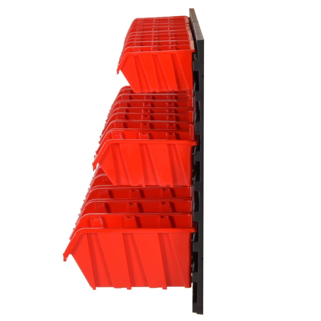 26-delige Sorteersysteemset 77x39 cm polypropeen rood en zwart
