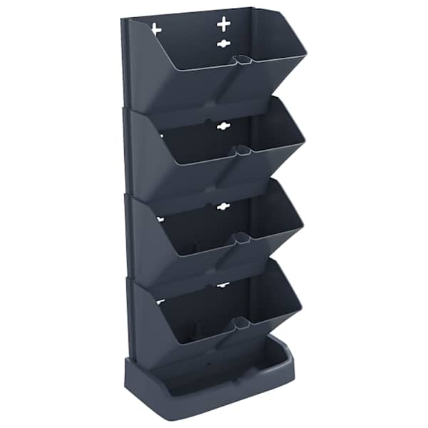 vidaXL vertikaalne aia taimekastide komplekt 4 tk, antratsiithall, PP