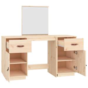 Set toaletního stolku se zrcadlem masivní borové dřevo - obrázek 7