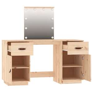 Set toaletního stolku s LED masivní borovice - obrázek 7