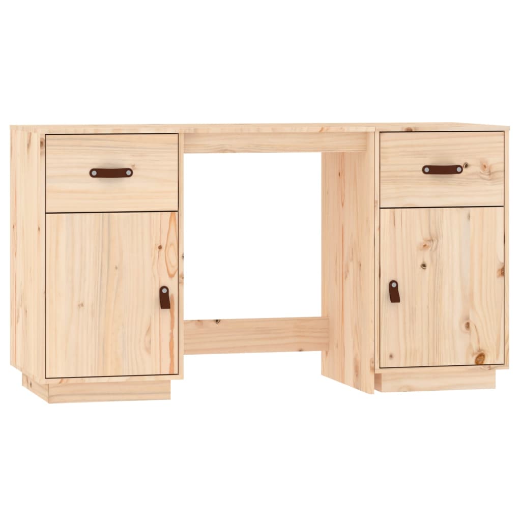 Solid Wood Pine Desk with Cabinets Computer Study Desk Multi Colours vidaXL