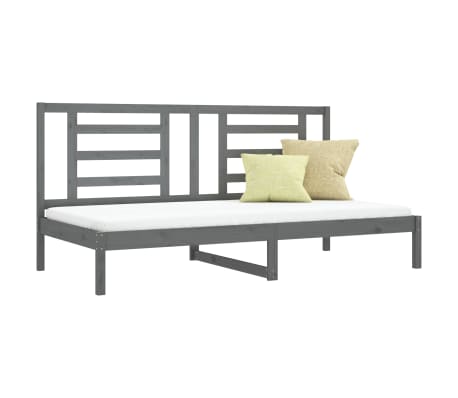 vidaXL Dagseng grå 90x200 cm heltre furu