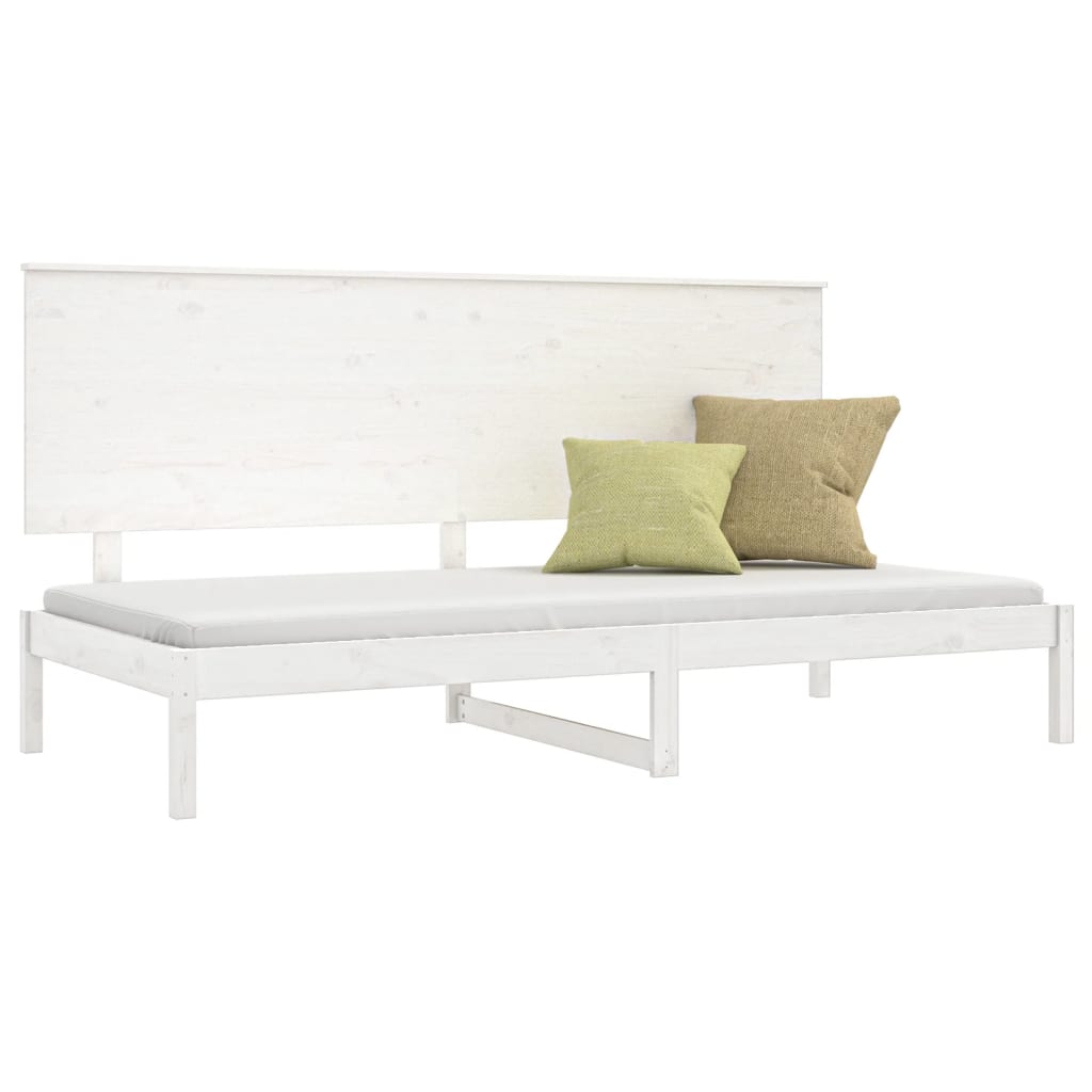 vidaXL Slaapbank zonder matras 90x200 cm massief grenenhout wit afbeelding
