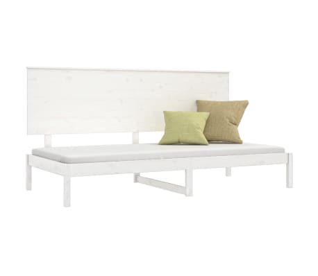 vidaXL Day Bed without Mattress White 90x200 cm Solid Wood Pine