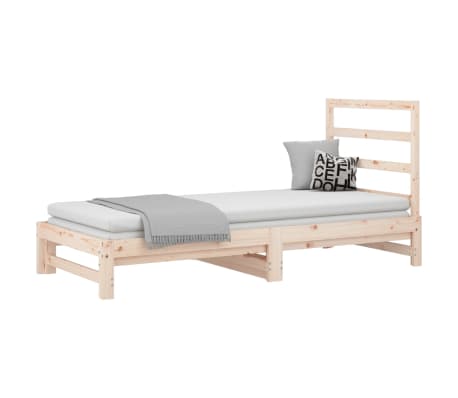 vidaXL Útdraganlegur Svefnsófi án Dýnu 2x(90x190) cm