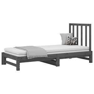 vidaXL v&auml;ljat&otilde;mmatav p&auml;evavoodi ilma madratsita, hall, 2 x (90x200) cm