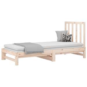 vidaXL Pat de zi extensibil, 2x(90x190) cm, lemn masiv de pin