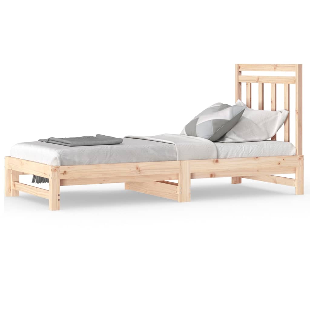  Rozkladacia denná posteľ 2x(90x200) cm borovicový masív