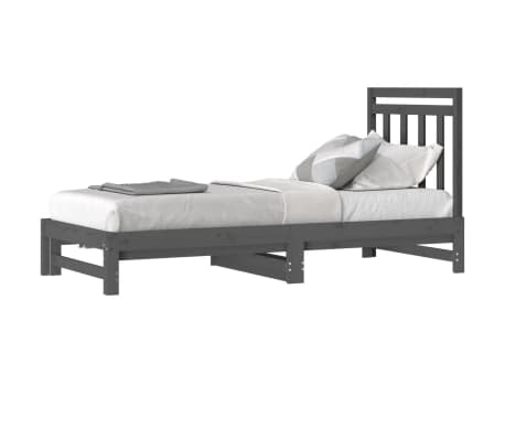 vidaXL v&auml;ljat&otilde;mmatav p&auml;evavoodi ilma madratsita, hall, 2 x (90x200) cm