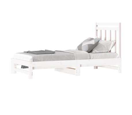 vidaXL Sof&aacute; cama extra&iacute;ble sin colch&oacute;n blanco 2x(90x190) cm