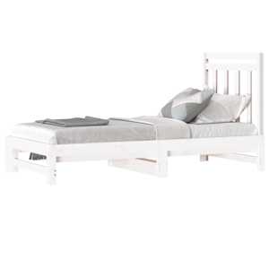 vidaXL Sof&aacute; cama extra&iacute;ble sin colch&oacute;n blanco 2x(90x190) cm