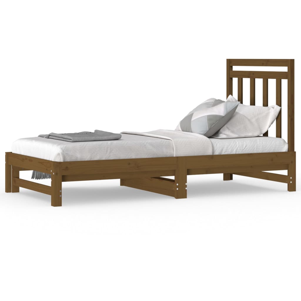 Pull-out Day Bed Honey Brown 2x(90x190) Cm Solid Wood Pine VidaXL 13 width=274