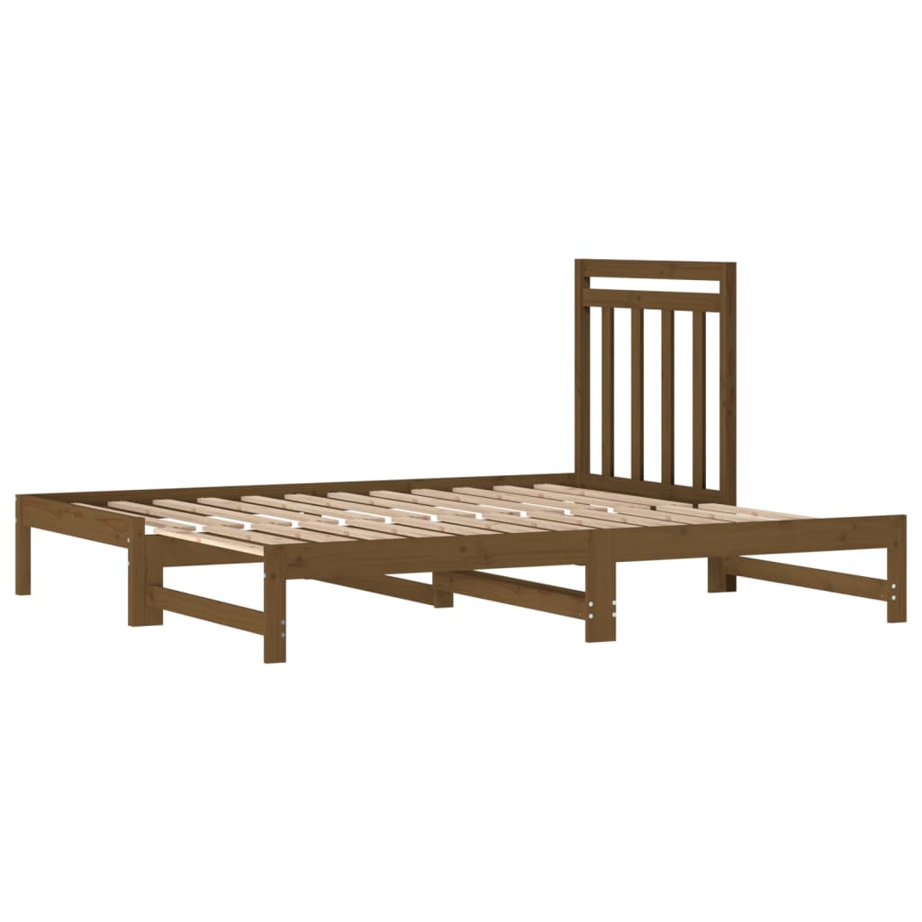 Pull-out Day Bed Honey Brown 2x(90x190) Cm Solid Wood Pine VidaXL 16 width=274