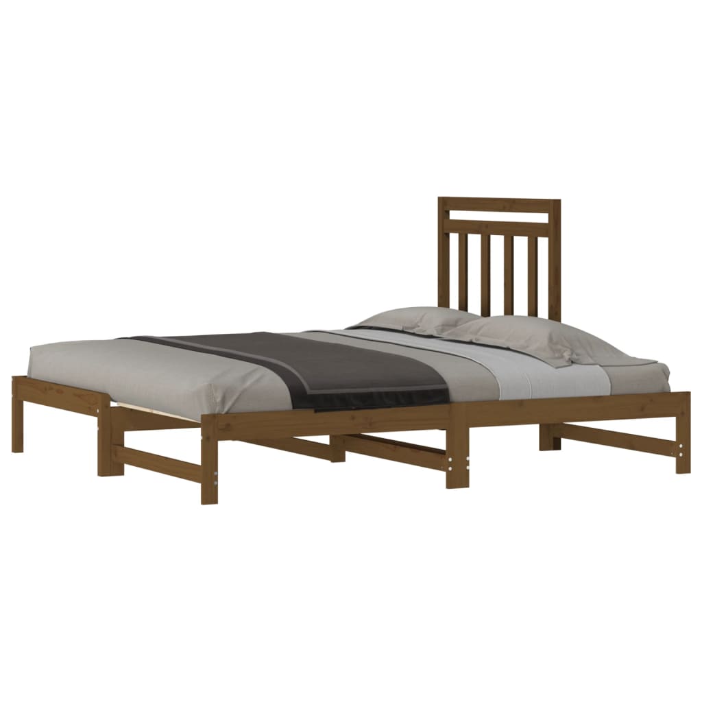 Pull-out Day Bed Honey Brown 2x(90x190) Cm Solid Wood Pine VidaXL 20 width=274