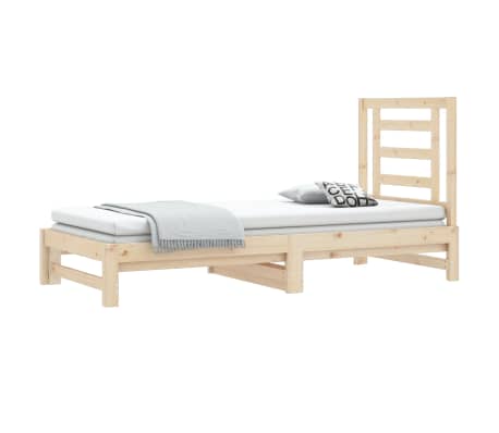 vidaXL Útdraganlegur Svefnsófi án Dýnu 2x(90x190) cm