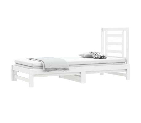 vidaXL Pull-out Day Bed without Mattress White 2x(90x190) cm