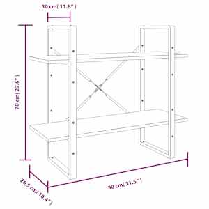 Knihovna s 5 policemi šedá sonoma 80x30x175 cm kompozitní dřevo - obrázek 11