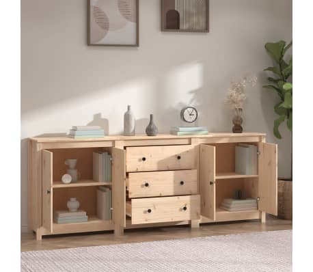 vidaXL Buffet 210x35x80 cm Bois massif de pin