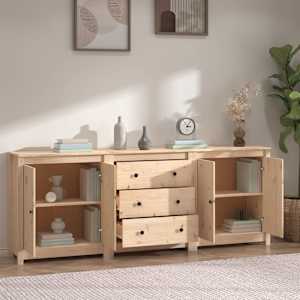 vidaXL Buffet 210x35x80 cm Bois massif de pin