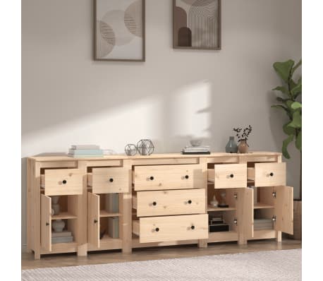 vidaXL Buffet 230x35x80 cm Bois massif de pin