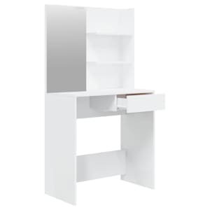 Toaletní stolek sada bílý s vysokým leskem 74,5 x 40 x 141 cm - obrázek 5
