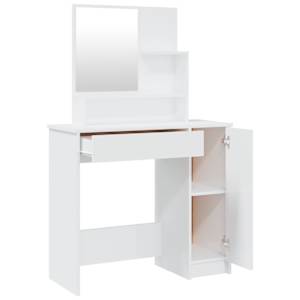 Toaletní stolek sada bílý s vysokým leskem 86,5 x 35 x 136 cm - obrázek 5