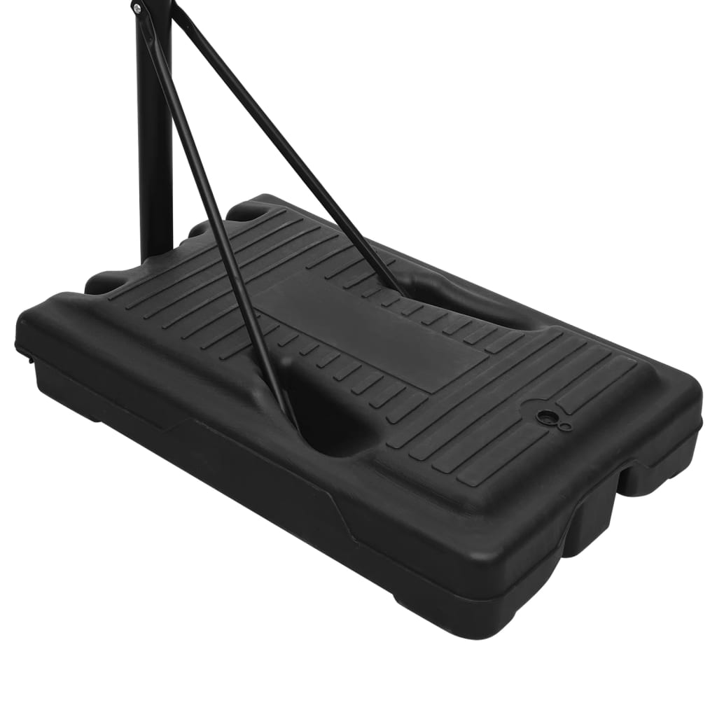 Alternativ bild 4 för VidaXl Basketkorg Med Stativ Svart 282-352 Cm Polyeten