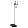 vidaXL korvpallilaud jalaga, l&auml;bipaistev, 280-350 cm, pol&uuml;karbonaat