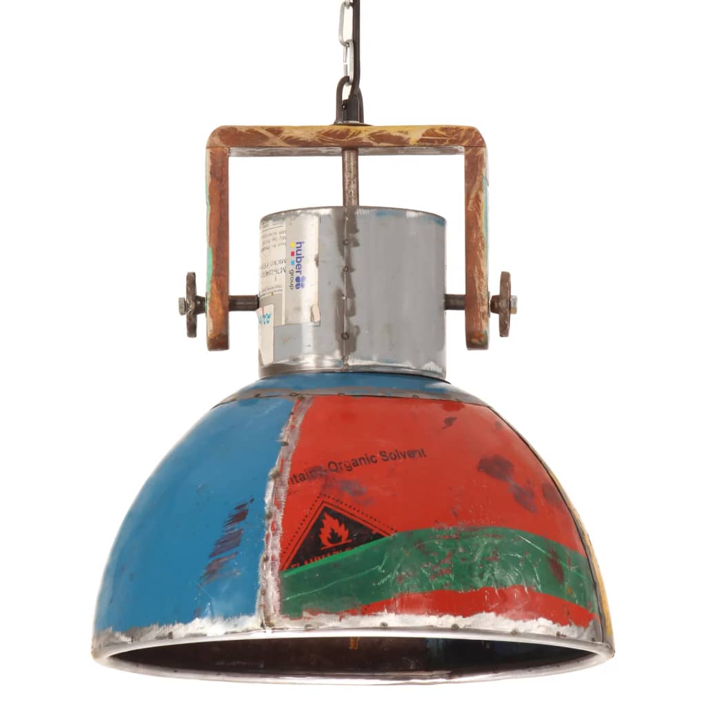 vidaXL Industrialna lampa wisząca, 25 W, kolorowa, okrągła, 40 cm, E27