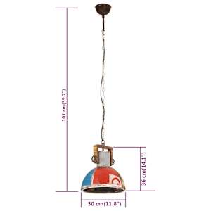 Industriální závěsná lampa 25 W vícebarevná kulatá 30 cm E27 - obrázek 13